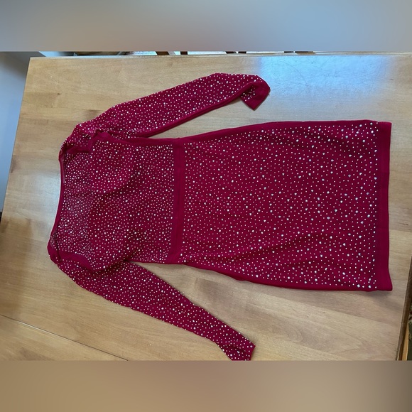 Moment Rhinestone Mini Dress in Red from SoCOWgirl - Picture 2 of 5